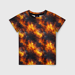 Детская футболка Пламя огня паттерн