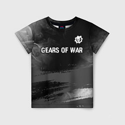 Детская футболка Gears of War glitch на темном фоне посередине