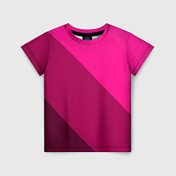 Детская футболка Широкие розовые полосы