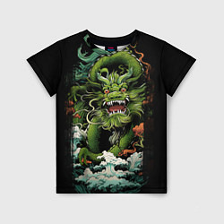 Детская футболка Зеленый дракон символ года