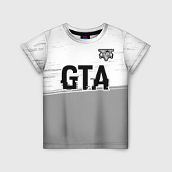Детская футболка GTA glitch на светлом фоне посередине