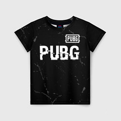 Детская футболка PUBG glitch на темном фоне посередине