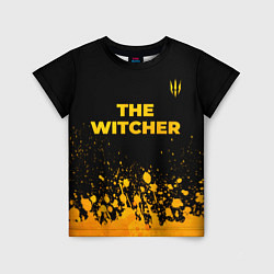 Детская футболка The Witcher - gold gradient посередине