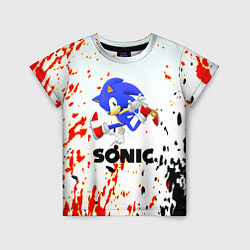 Детская футболка Sonic краски абстрактные