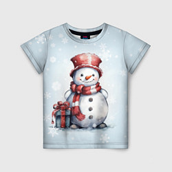 Детская футболка New Years cute snowman