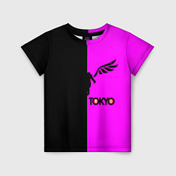 Детская футболка Токийские мстители черно-розовый