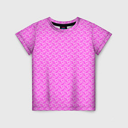 Детская футболка Маленькие сердечки паттерн розовый