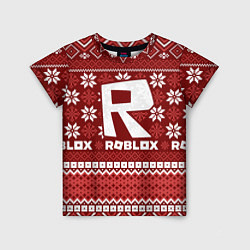 Детская футболка Roblox christmas sweater