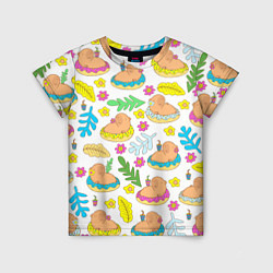 Детская футболка Капибары на отдыхе