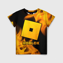 Детская футболка Roblox - gold gradient