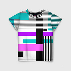 Детская футболка Геометрический узор в стиле пэчворк