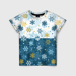 Детская футболка Снежинки новогодние
