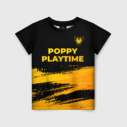 Футболка детская Poppy Playtime - gold gradient посередине, цвет: 3D-принт