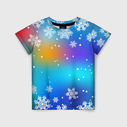 Детская футболка Снегопад на Новый год