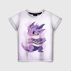 Футболка детская Милый фиолетовый дракон, цвет: 3D-принт