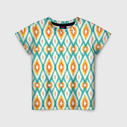 Детская футболка Геометрический узор икат - орнамент народов узбеки