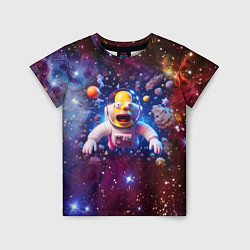 Детская футболка Homer Simpson in space - ai art