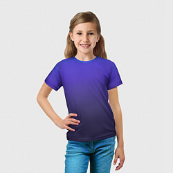 Футболка детская Градиент фиолетово голубой, цвет: 3D-принт — фото 2