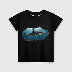 Детская футболка Акула в овале