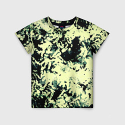 Детская футболка Абстракция чёрный и бледно-зелёный