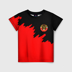 Детская футболка СССР красный стиль силы