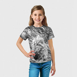 Футболка детская Воин с топором и медведь, цвет: 3D-принт — фото 2