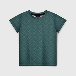 Детская футболка Зелёный геометричные линии
