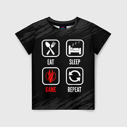 Детская футболка Eat, sleep, Dead Space, repeat