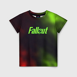 Детская футболка Fallout fire gradient