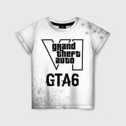 Детская футболка GTA6 glitch на светлом фоне