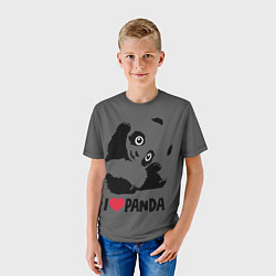 Футболка детская Я люблю панду, цвет: 3D-принт — фото 2