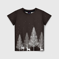 Детская футболка Олени в лесу