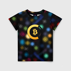 Детская футболка Bitcoin logo criptomoney