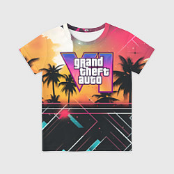 Детская футболка GTA 6 night logo
