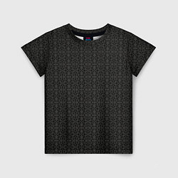 Детская футболка Ажурный чёрно-серый