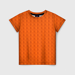 Детская футболка Объёмные пирамиды сочный апельсиновый