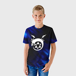 Футболка детская Fullmetal Alchemist soul, цвет: 3D-принт — фото 2