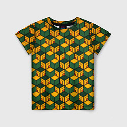 Детская футболка Гию Томиока узор на хаори