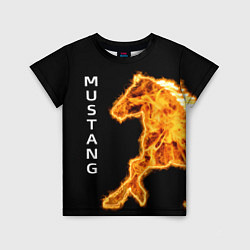 Футболка детская Mustang fire, цвет: 3D-принт