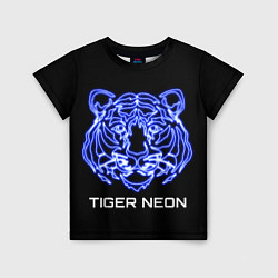 Детская футболка Tiger neon art