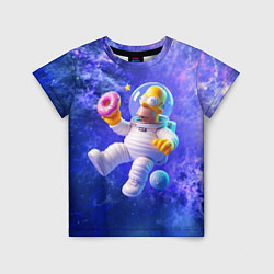 Детская футболка Homer Simpson is a brave astronaut