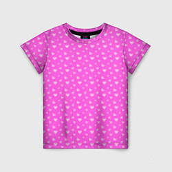 Детская футболка Розовый маленькие сердечки
