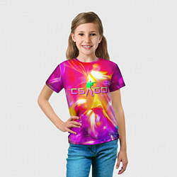 Футболка детская Counter Strike - neon, цвет: 3D-принт — фото 2