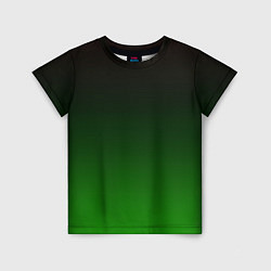 Детская футболка Чёрно зелёный градиент