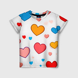 Детская футболка Сердца сердечки