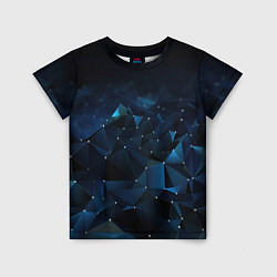 Детская футболка Синие мелкие частицы калейдоскоп