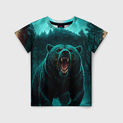 Детская футболка Царь тайги - медведь молнии