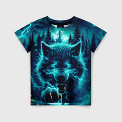 Детская футболка Грозовой волк - волчья стая