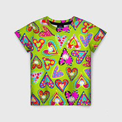 Детская футболка Сердца в мексиканском стиле