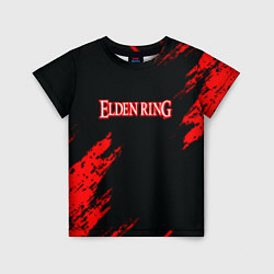 Детская футболка Elden ring краски текстура